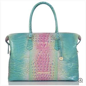 BRAHMIN Duxbury Weekender Luggage Satchel in Cotton